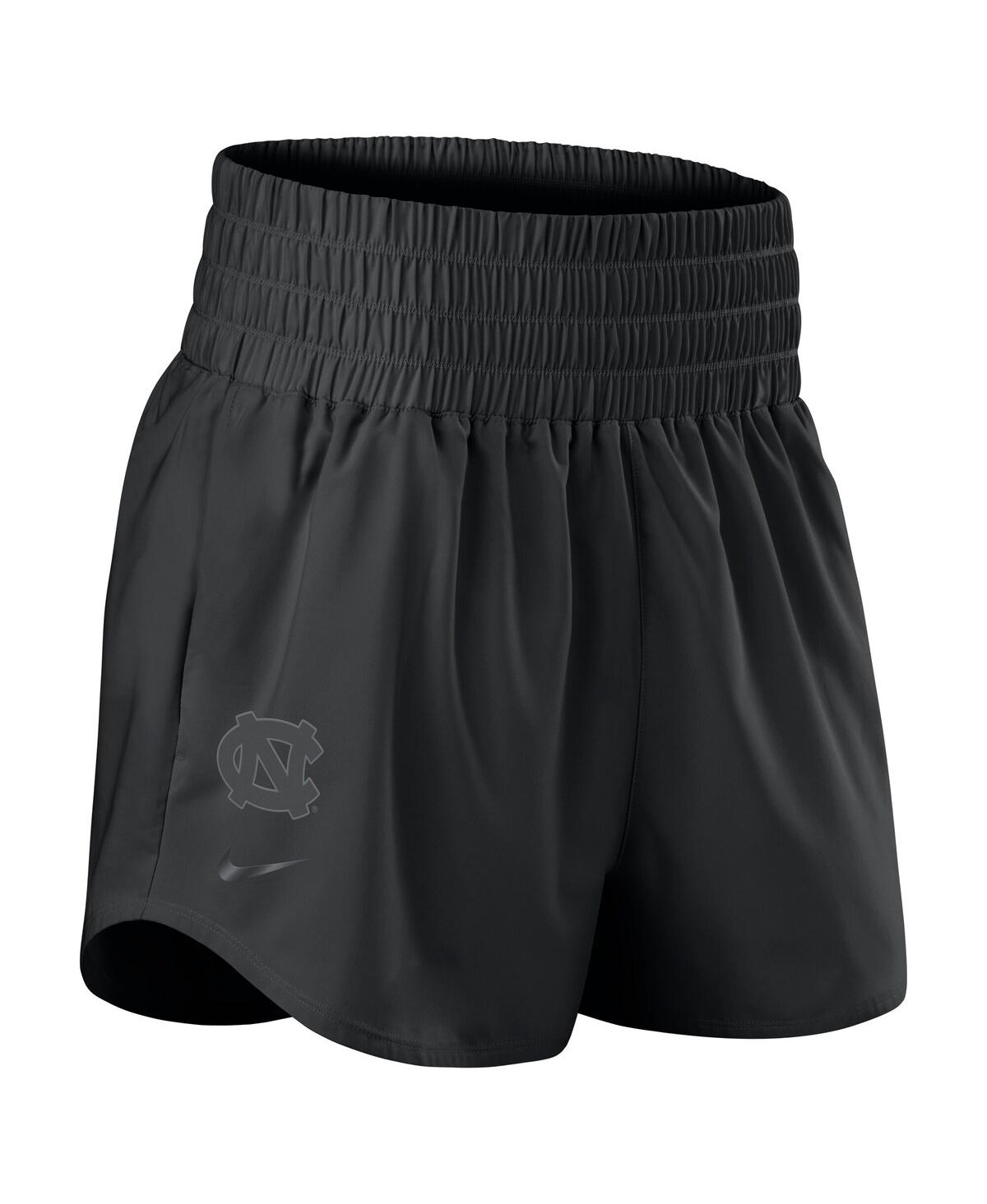 NIKE WOMEN'S BLACK NORTH CAROLINA TAR HEELS PERFORMANCE ONE HIGH-RISE SHORTS 