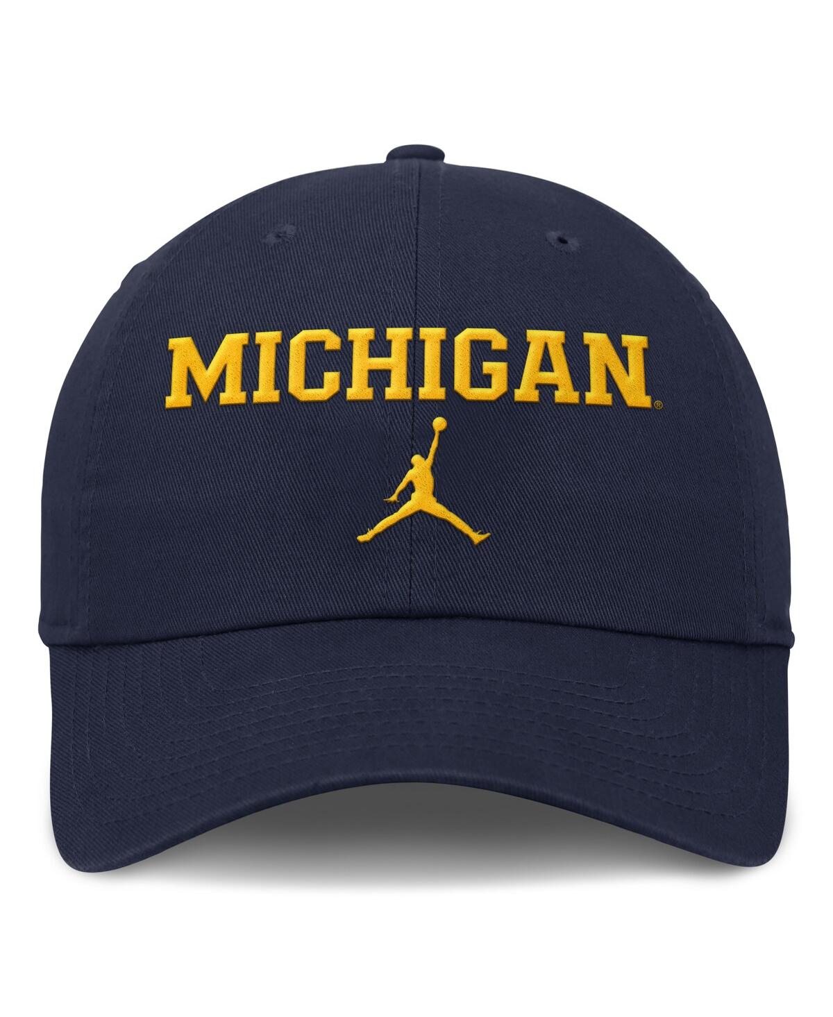 JORDAN MEN'S NAVY MICHIGAN WOLVERINES CLUB TRI-GLIDE ADJUSTABLE HAT 