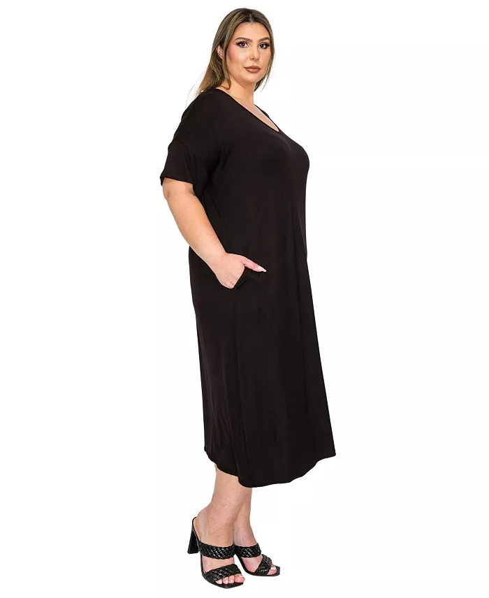 Plus Size Olivia Pocket Midi Dress - thumbnail 5