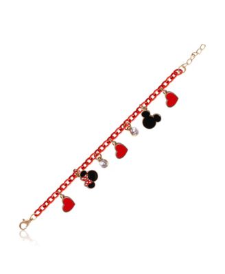 Minnie Mouse Charm Bracelet - Heart & Icon Design