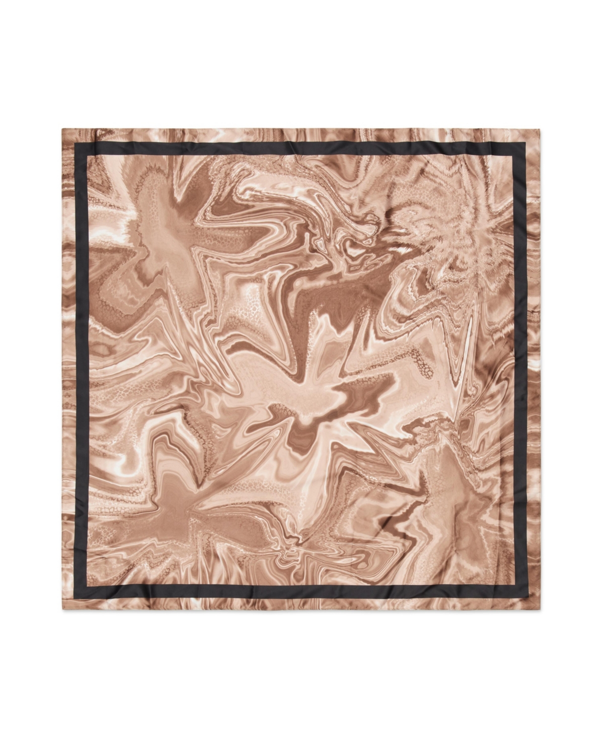Earth Shatters Marble Pattern Square Scarf 2-Pc. Set - Chocolate