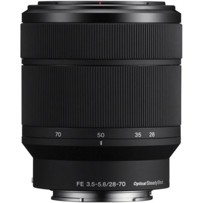 FE 28-70mm f/3.5-5.6 OSS Lens for Sony E, Bundle with 55mm Filter Kit, Lens Case, Lens Cleaner, Cleaning Kit, Lens Cap Tether
