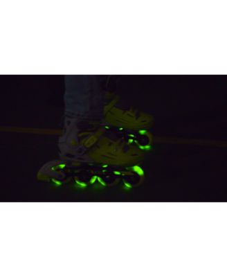 Adjustable Youth Inline Skates with Light Up Wheels (Flash, size M)