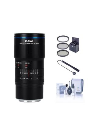 Laowa 100mm f/2.8 2X Ultra Macro APO Lens for Canon RF, Bundle with ProOptic 67mm Filter Kit, Cleaning Kit, Lens Cap Tether