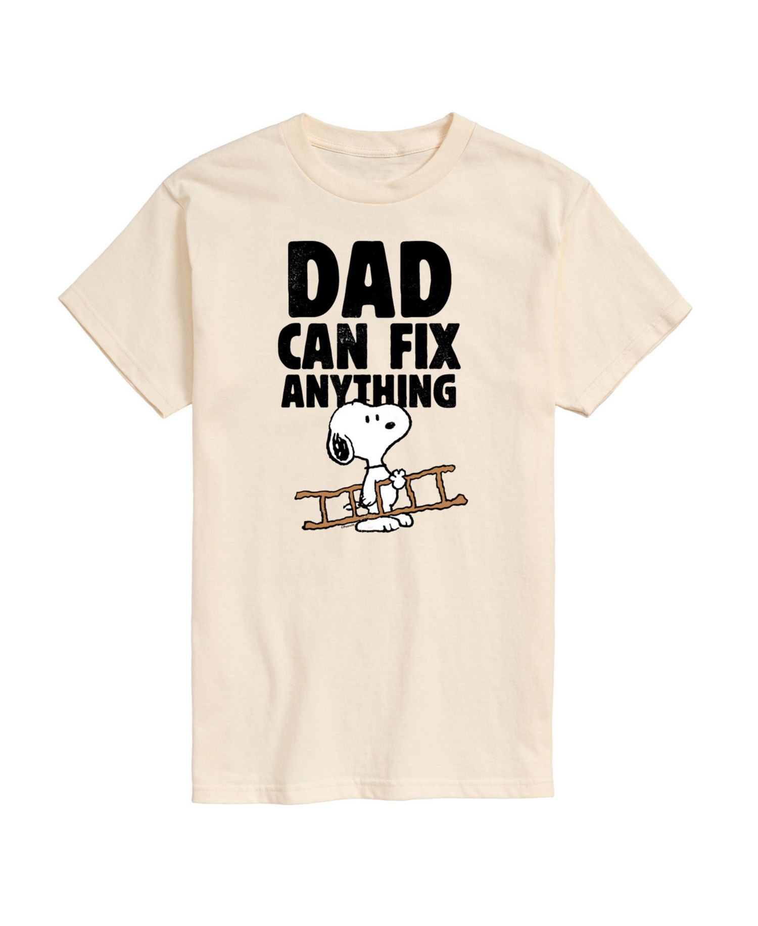 Men's Peanuts Snoopy Father's Day Dad Can Fix Anything Short Sleeve T-Shirt