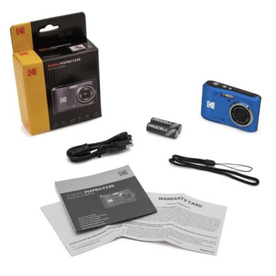 Kodak PIXPRO FZ45 Friendly Zoom 16MP Full HD Digital Camera, Blue, Bundle with 32GB Memory Card and Camera Bag
