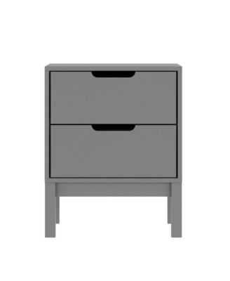 Samuel Kids Double-Drawer Night Stand With Solid Wood Frame