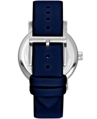 Women's Soho Maxi Dark Blue Leather Strap Watch, 40mm