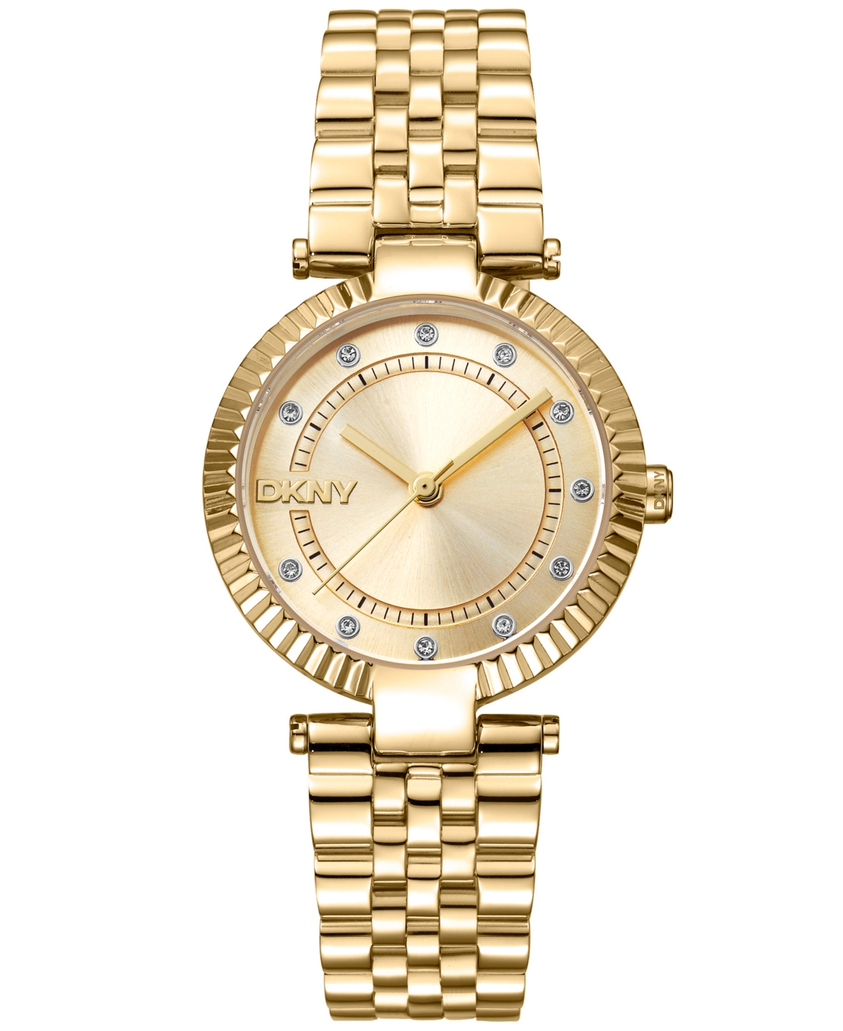 Women's Essential Glitz Gold-Tone Stainless Steel Bracelet Watch, 30mm - Gold