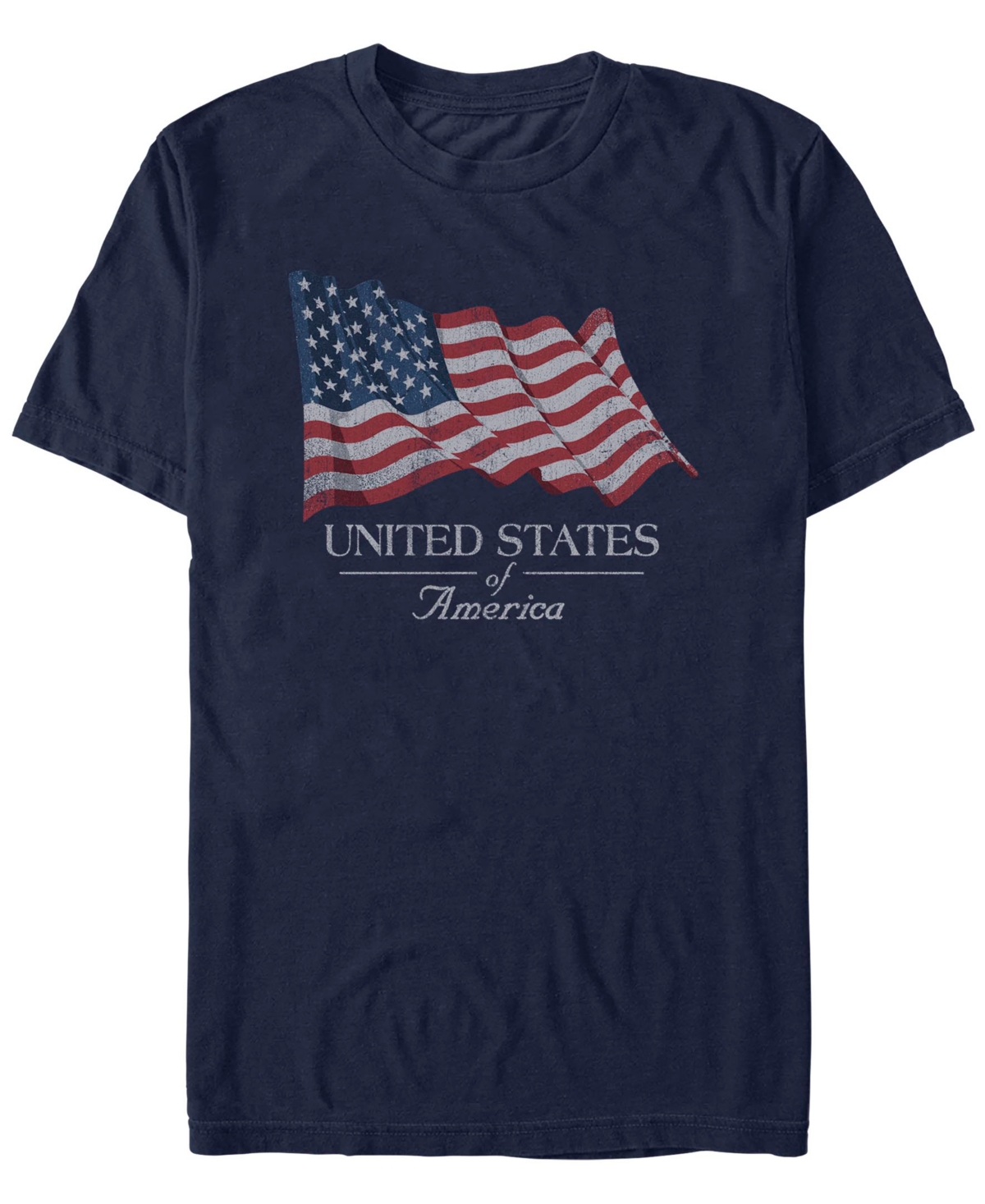Men's American Flag Short Sleeve T-Shirt - Navy