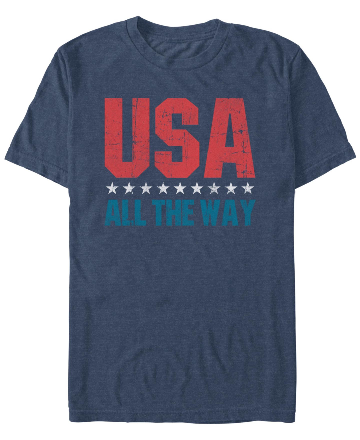 Мужская футболка Generic Additude All The Way Short Sleeve, цвет: Тёмно-синий меланжевый — фото 1