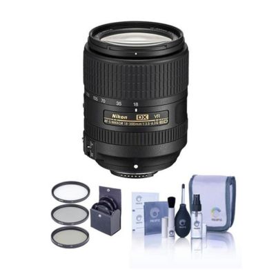18-300mm f/3.5-6.3G ED IF AF-S DX NIKKOR VR Lens, Bundle with ProOptic 67mm Filter Kit, Cleaning Kit