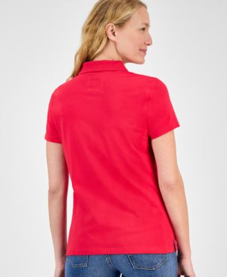 Women's Short-Sleeve Polo-Collar Shirt 