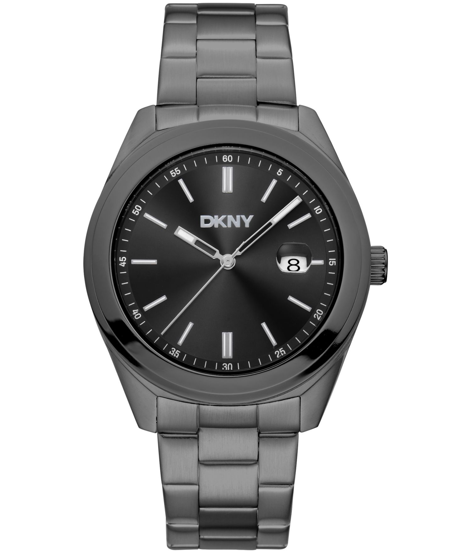 Мужские часы DKNY Modernist Classics Gun Metal-Tone Stainless Steel Bracelet Watch, 40mm — фото 1