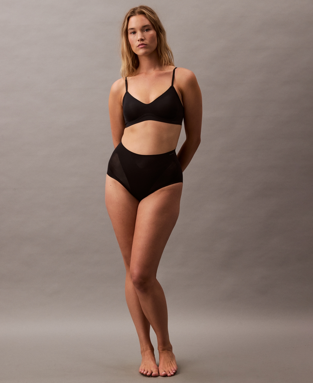 Shop Calvin Klein Women's Stay-put Firm Mesh Brief Shaping Underwear Qf8173