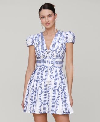 Women's Cotton Eyelet Fit & Flare Dress