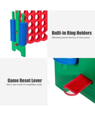 Jumbo 4-to-Score Game Set Giant 4 in A Row Kids Adults 42 Jumbo Rings