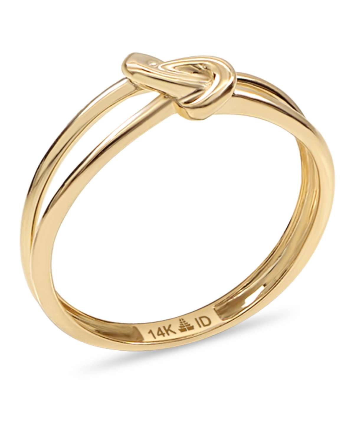 Devata Love Knot Ring in 14K Gold, Size 8, approx. 1.9 grams.