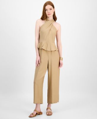 Tommy Hilfiger - Women's Peplum Halter Jumpsuit