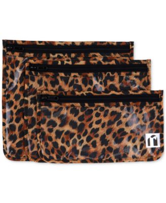 Bumkins - Leopard Clear Travel Bags, 3 Pack
