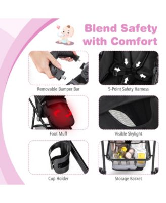 Baby 2 In 1 Foldable Stroller Travel Newborn