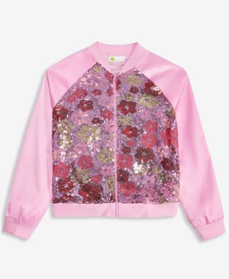 Little & Big Girls Sequined Bomber Jacket, Exclusively at Macy's