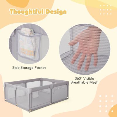 Toddler Playpen Extra Large Activity Center Safety Play Yard w/ Gate