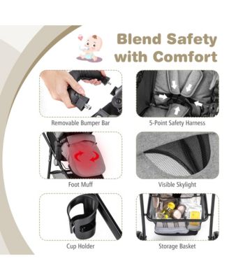Baby 2 In 1 Foldable Stroller Travel Newborn