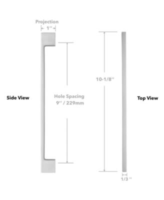 5 Pack Modern Kitchen Cabinet Handles 8.88" Satin Nickel- Cauldham