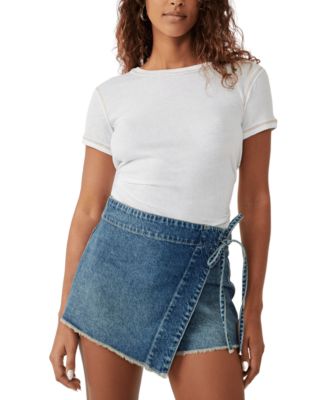 Women's Emmy Cotton Denim Mini Skort