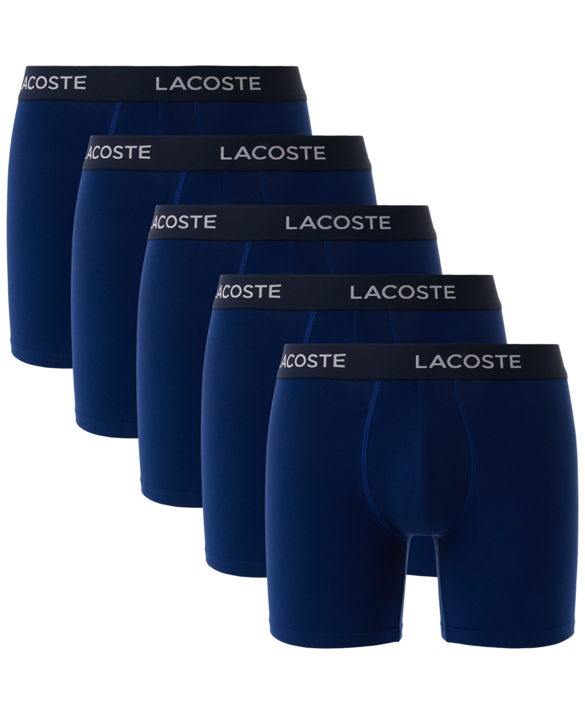 Men's 5-Pack Regular-Fit Stretch Logo Band Boxer Briefs - Royal Blue