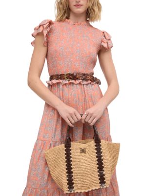 Marley Large Raffia Collapsible Tote