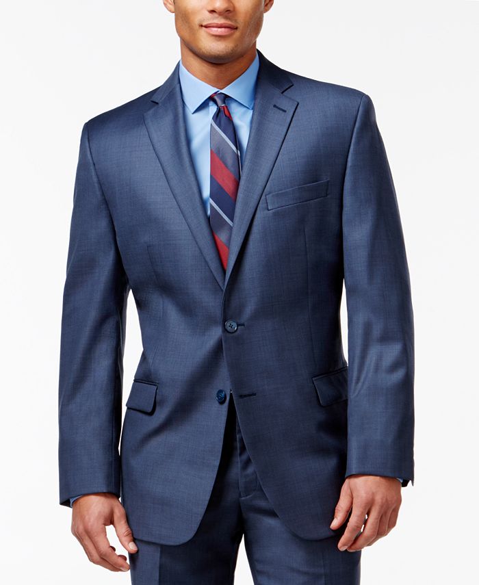 Calvin Klein Blue Big and Tall Modern Fit Jacket & Reviews - Blazers &  Sport Coats - Men - Macy's