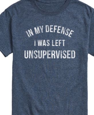 Men’s in My Defense Left Unsupervised Short Sleeve T-Shirt