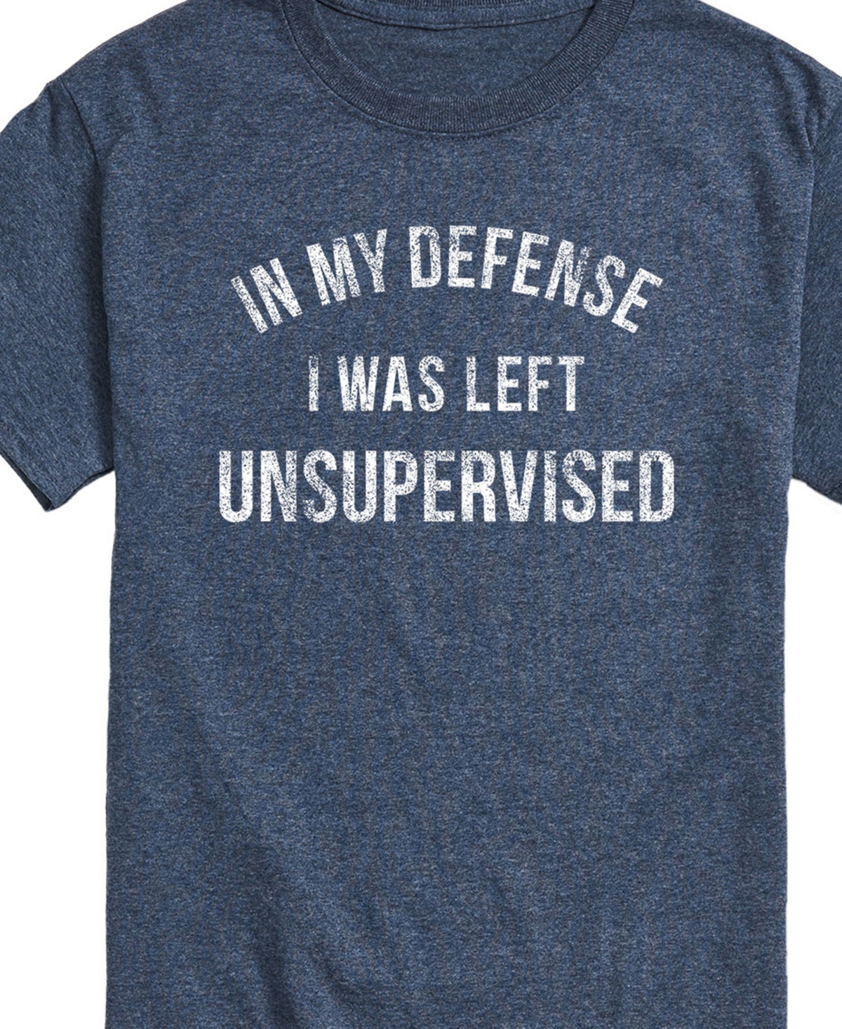 Airwaves Men's In My Defense Left Unsupervised Short Sleeve T-shirt In Blue