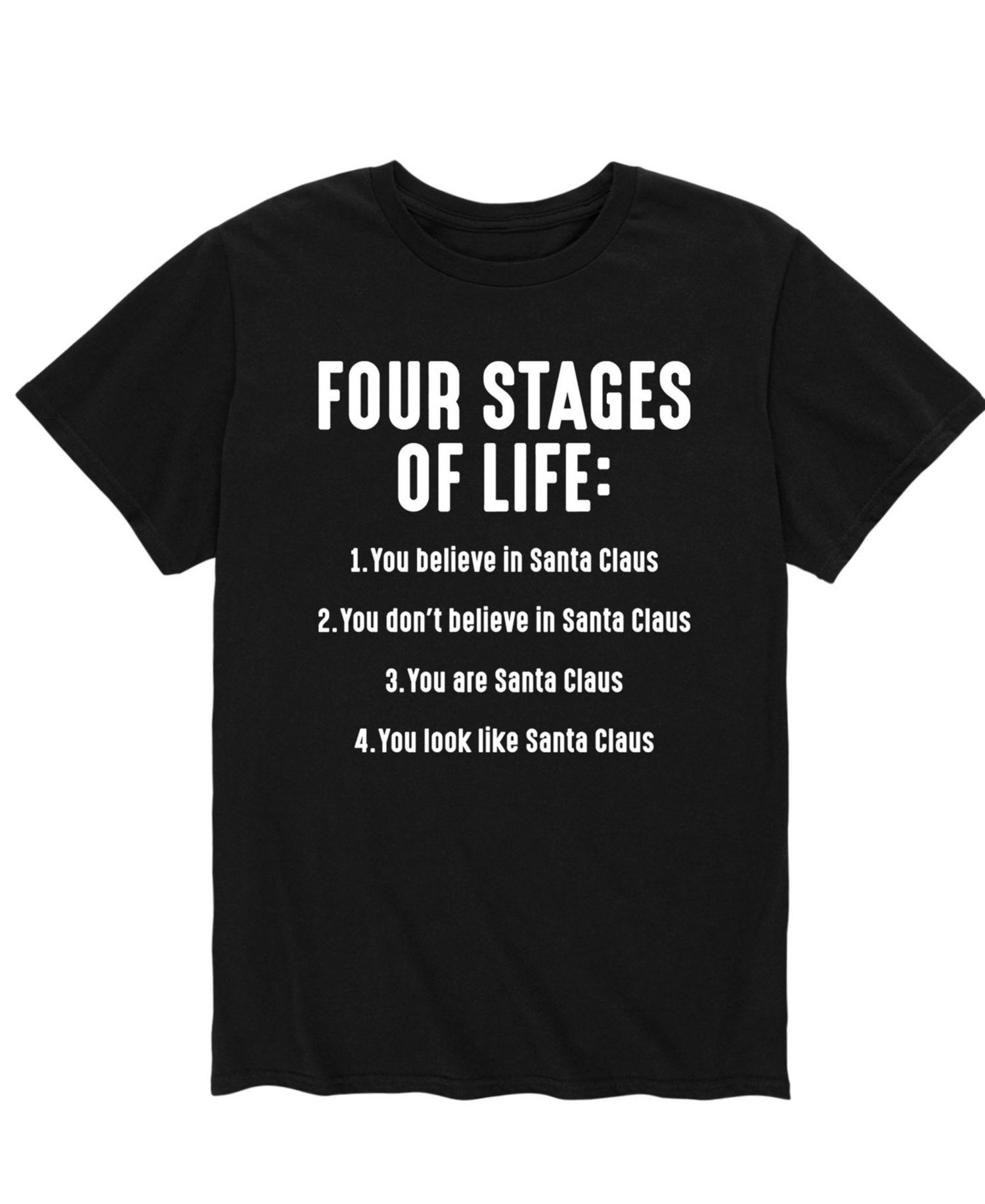 Men's Christmas Four Stages of Life Short Sleeve T-Shirt