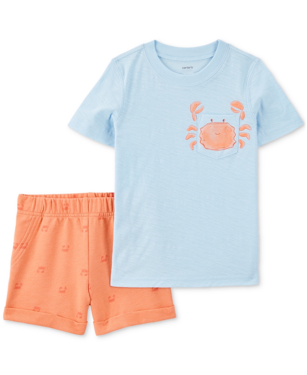 Shop Carter's Baby Boys Crab T-shirt & Printed Shorts, 2 Piece Set