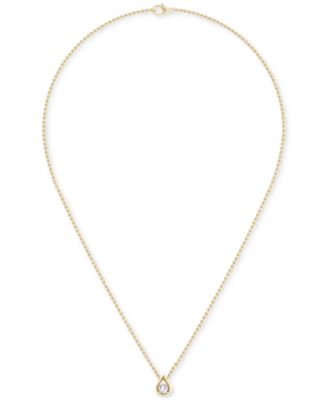 Diamond Tear-Shape 18" Pendant Necklace (1/5 ct. t.w.) in 14k White or Yellow Gold