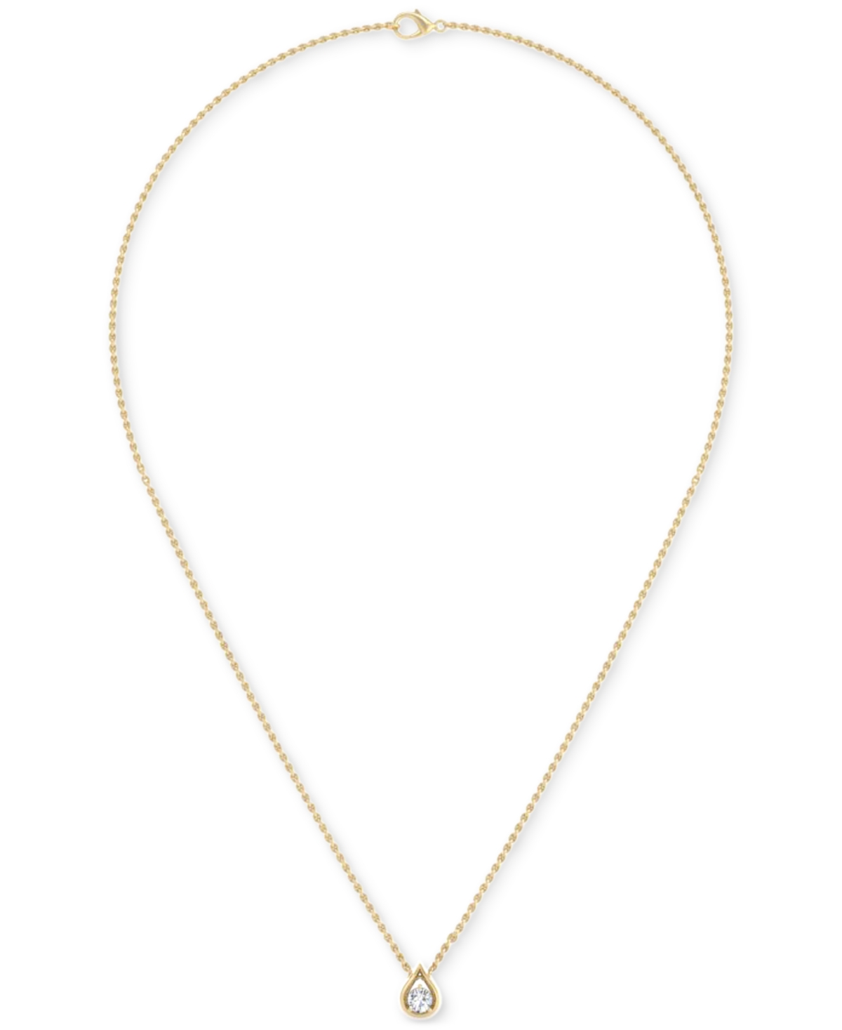 Two Souls, One Love Diamond Tear-shape 18" Pendant Necklace (1/5 Ct. T.w.) In 14k White Or Yellow Gold