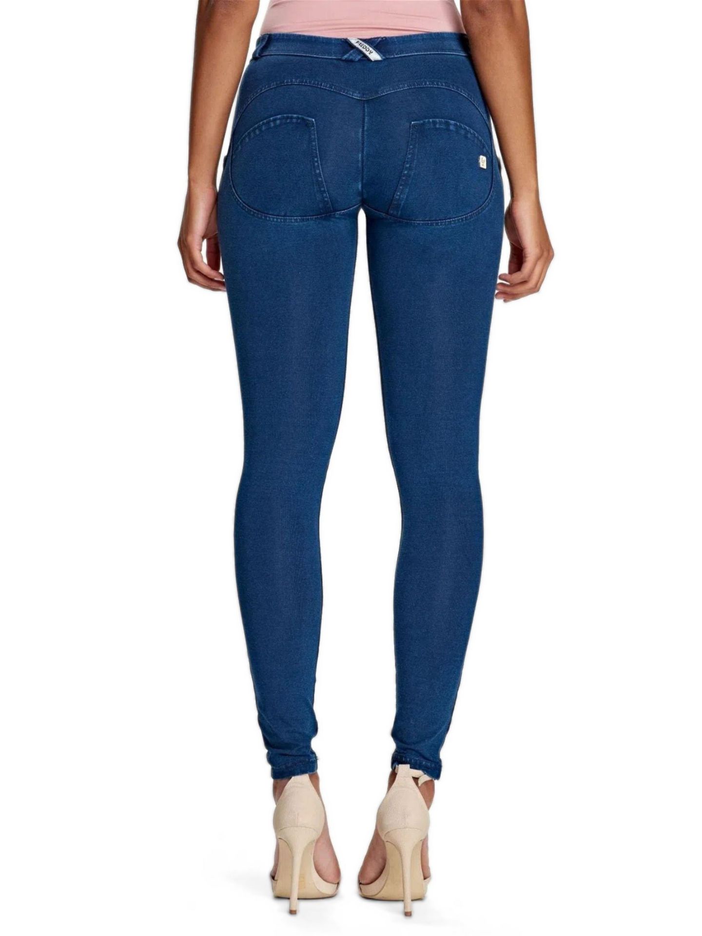 Женские джинсы Freddy Mid-Rise Sculpting Denim Skinny, цвет: Синий — фото 3