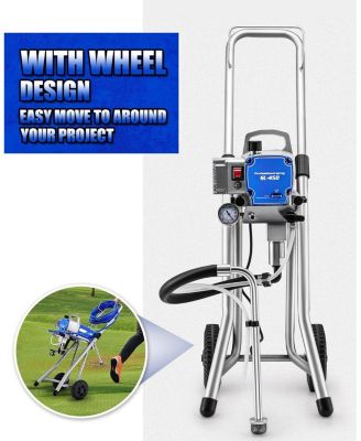 1200W Airless Paint Sprayer, High Efficiency Paint Sprayer with Extension Rod, 3300PSI Thinning-Free for Home Exterior and Interior, Garage, Deck