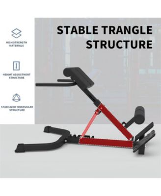 Roman Chair Back Extension, Dual Adjustable Back Extension Bench for Home Gym, Adjustable Back Exercise Machine Weight Capacity 330 Lbs, for Core Workout/Lower Back Pain Relief