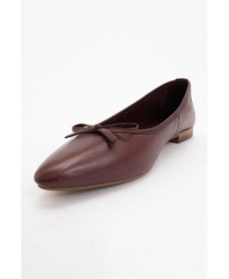 Ruby Leather Pointed Toe Flats