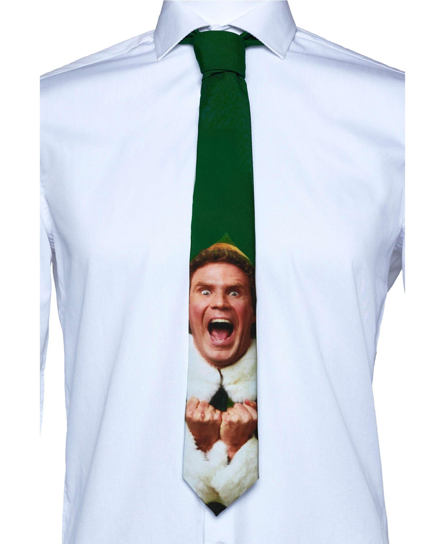 Men's Elf Tie - Christmas Necktie - Formal And Casual - Including 1 Tie - Multicolor