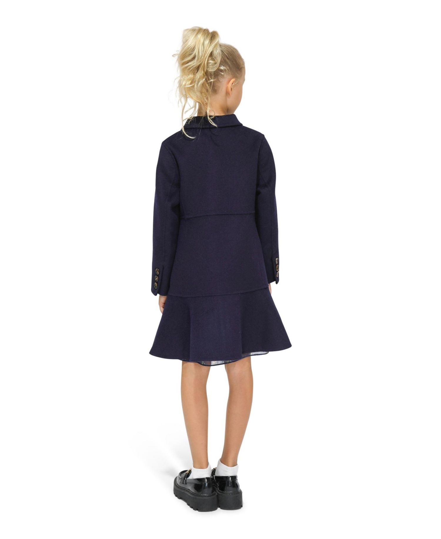 Little Girls Good Manners Wool Blend Fitted Coat