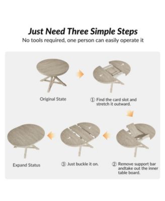 Ignacio Farmhouse Extendable Dining Table With Solid Wood Legs