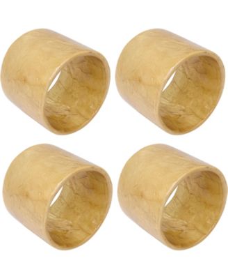Radiant Capiz Napkin Rings, Set of 4