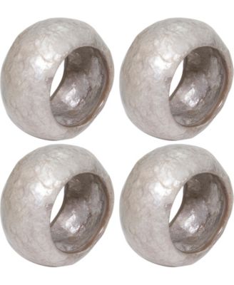 Textured Capiz Napkin Rings, Set of 4