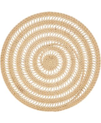 Natural Weave Rattan Placemats, 15" Round