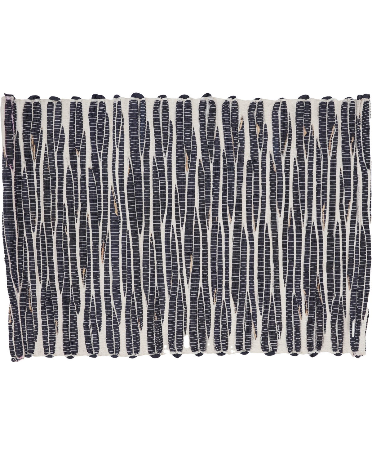 Saro Lifestyle Seagrass Water Hyacinth Charm Placemats, 14" X 20" In Black,white